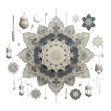 Luxury White Ramadan Kareem Ramadhan Islamic Ornament Mandala Shab E