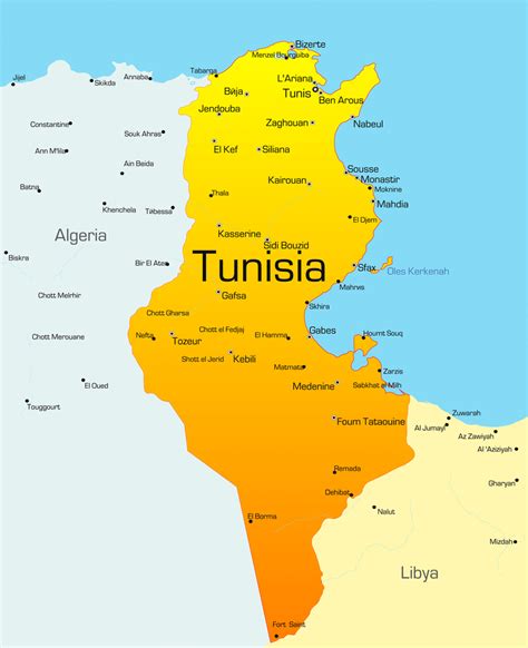 Tunisia Map Africa | Map Of Africa