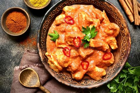 Indisches Lebensmittelrezept Huhn Tikka Stockbild Bild von heiß