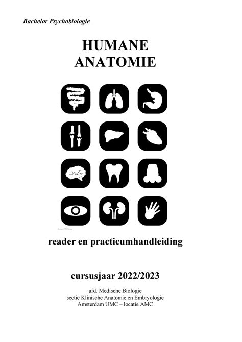 Practicumhandleiding Humane Anatomie Bachelor Psychobiologie HUMANE