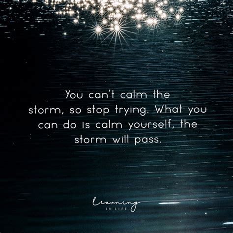 You Cant Calm The Storm So Stop Trying What You Can Do Is Calm