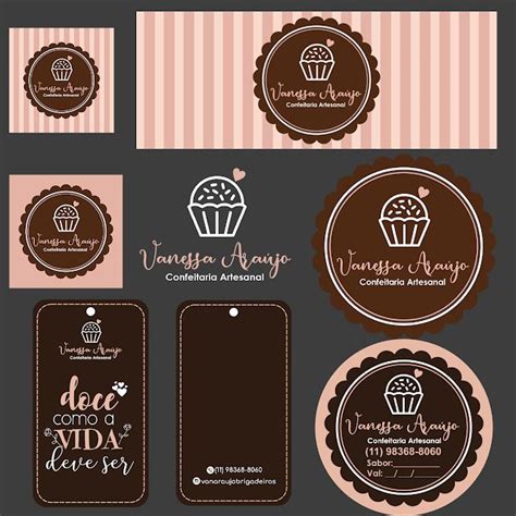 Various Logos And Badges For Bakery Business Including Cupcakes On