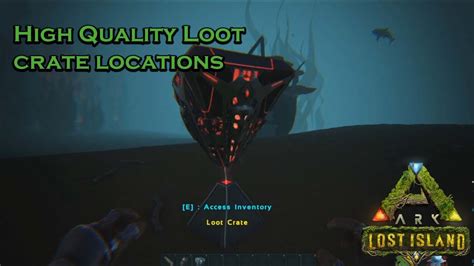 Ark Lost Island Quality Loot Crate Blueprint Locations Youtube