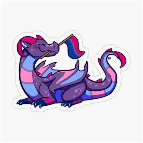 Bisexual Pride Flag Dragon 1st Edition Sticker By Kmp0511 Redbubble