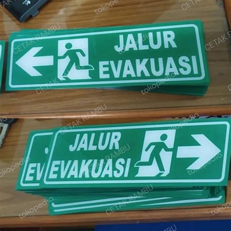 Jual AKRILIC SIGN Jalur Evakuasi Dan Rambu Exit Acrylic Ukuran 30 X