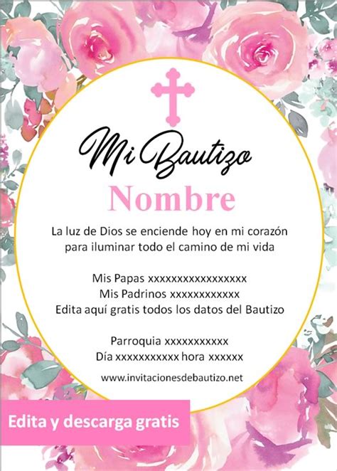 Invitaciones Para Bautizo De Ni O Para Editar E Imprimir Invitaciones