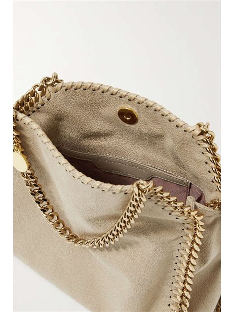 Beige Net Sustain The Falabella Mini Vegetarian Brushed Leather Tote