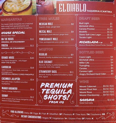 Menu At El Diablo Pub And Bar Foley