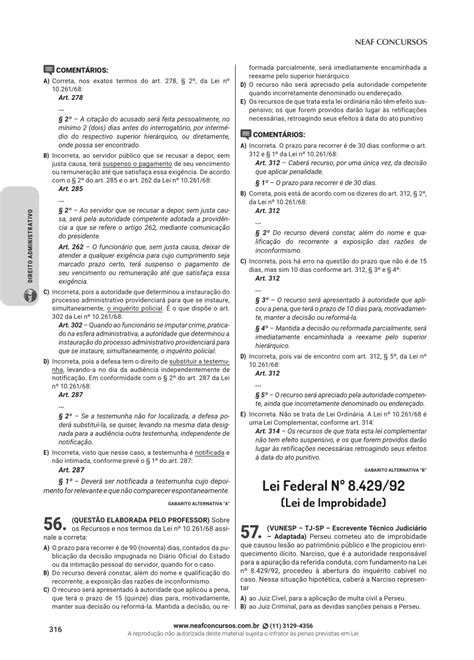 Caderno de Questões TJ SP Escrevente NEAF