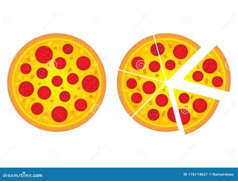 Cartoon Pepperoni Pizza Slice Vector Illustration 217171939