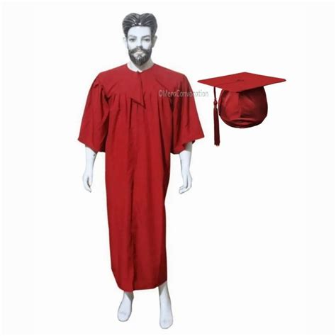 Polyester Red Graduation Gown and Cap at Rs 140/piece in Mumbai | ID ...