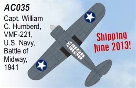 Brewster Buffalo F2a 3 Capt William C Humberd Vmf 221 Us Navy