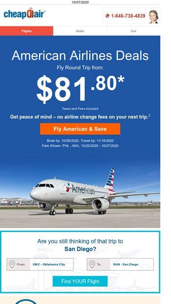 American Airlines Deals Fly Round Trip From 81 80 CheapOair Email