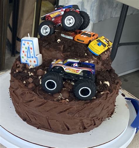 Pin On Birthday Party Monster Jam Birthday Cake Monster Jam Birthday Monster Truck Birthday Cake