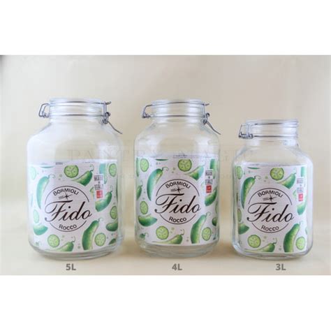 Jual Bormioli Italy Fido Flip Top Jar Clear 3L Toples Kaca Kedap