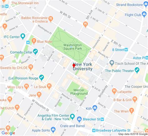 New York University Campus Map Map