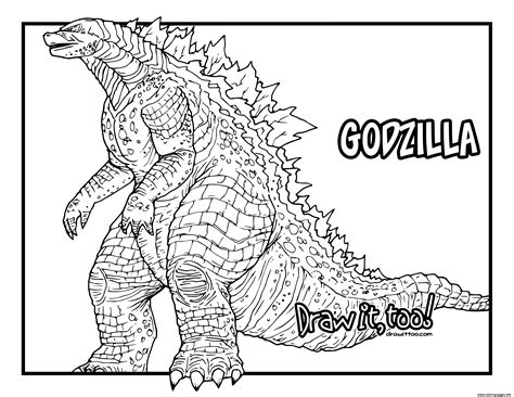 Legendary Godzilla Coloring Pages Printable Godzilla Coloring Pages ...