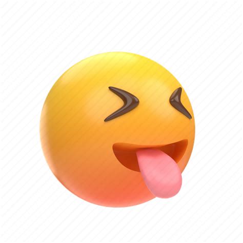 Emoji Emoticon Sticker Face Tongue Out Joking 3d Illustration