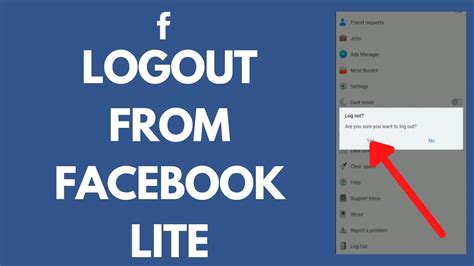 Facebook Lite Logout How To Sign Out Of Facebook Lite App Youtube