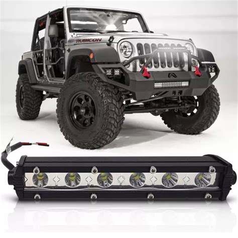 Super Farol Milha Led Barra Slim 18w Carro Off Road 6 Leds MercadoLivre