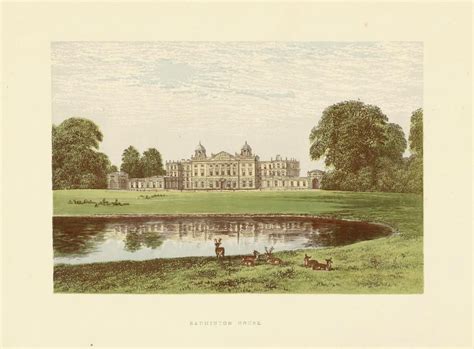 'BADMINTON HOUSE' by A. F. Lydon / B. Fawcett / F. O. Morris c.1864-1880. - Welland Antique Maps