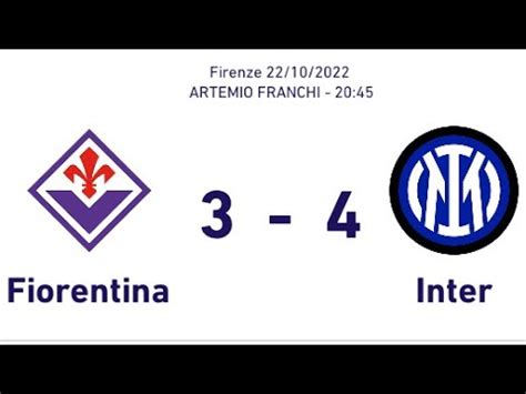 Commentary Di Fiorentina 3 4 Inter YouTube