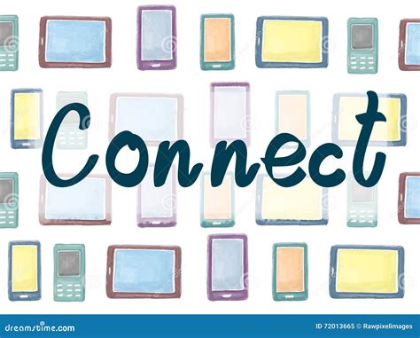 Connect Social Networking Interconnection Communication Concept Stock