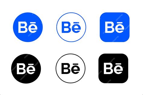 Premium Vector Behance Icons Behance Logo Behance