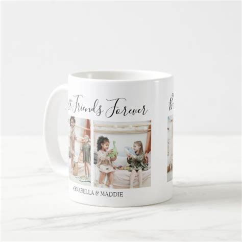 Modern Personalized Best Friends Forever 2 Photo Coffee Mug Zazzle