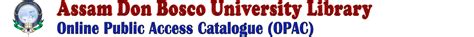 Assam Don Bosco University Library Catalog