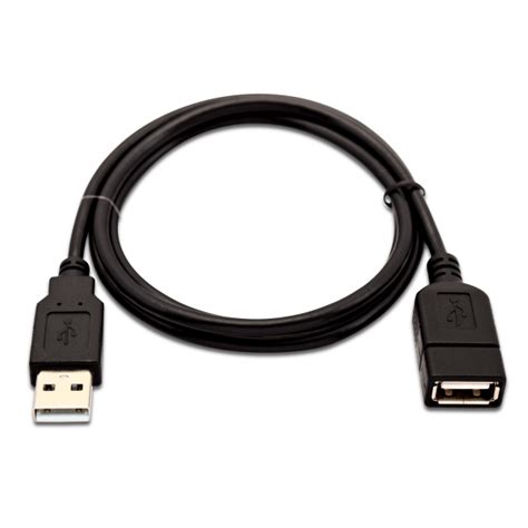 Usb A Female To Usb A Male Usb 2 0 Extension Cable 480 Mbps 1m 3 3ft Black