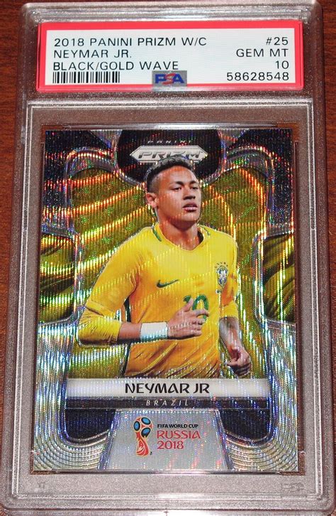 Neymar Jr Prizm World Cup Black Gold Wave Psa Price