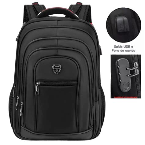 Mochila Masculina Grande Reforçada Notebook Impermeável Camping Faz a