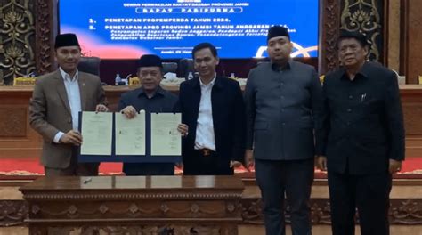 Teng APBD Provinsi Jambi 2024 Resmi Di Sahkan Menjadi Rp 5 1 Triliun