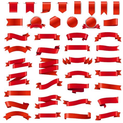 Premium Vector Red Silk Ribbons With White Background