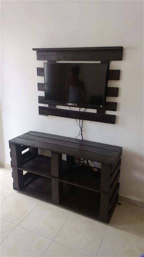 Diy Pallet Media Console And Tv Stand