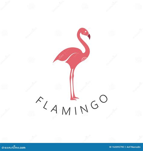 Flamingo Bird Logo Design Concept Template Vector Stock Illustration