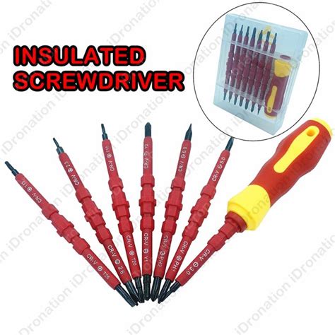 8pc Magnetic Screwdriver Bit Set 8pcs Insulated Electrician Electrical