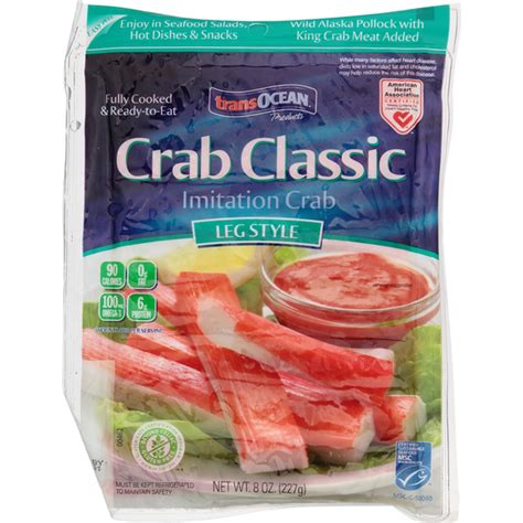 TransOcean Imitation Crab Crab Classic Leg Style 8 Oz Instacart