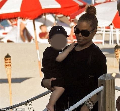 Janet Jackson Dotes On Son Eissa Al Mana On Miami Beach Daily Mail Online