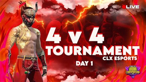 Clx Esports Clash Squad Tournament 🏆day 1 Freefire Youtube