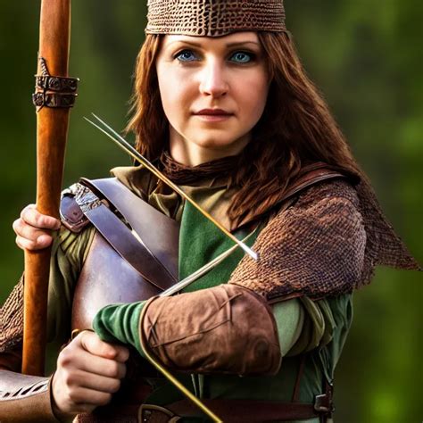 Beautiful Female Robin Hood Warrior Highly Detailed Stable Diffusion