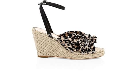 Loeffler Randall Charley Knotted Print Espadrille Wedge Sandals Lyst