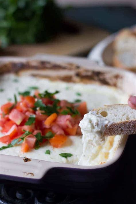 Three Cheese Hot Bruschetta Dip