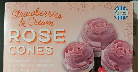 Sundae Shoppe Strawberries And Cream Rose Cones Aldi