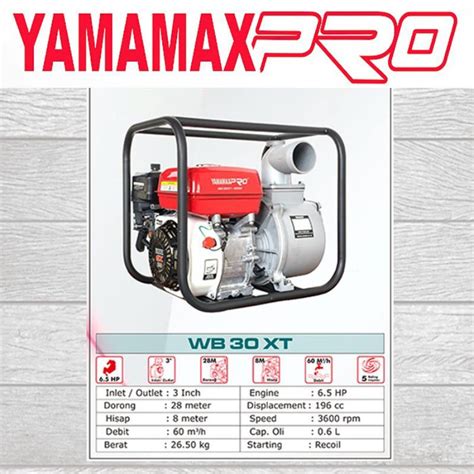 Jual Water Pump WB 30 XT 3 Pompa Air Sawah Irigasi Yamamax Pro