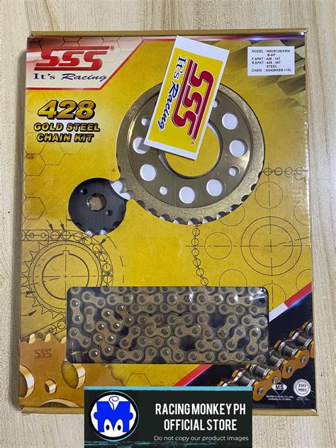 Original Sss Sprocket Chain Set T T H L Steel Gold Wave