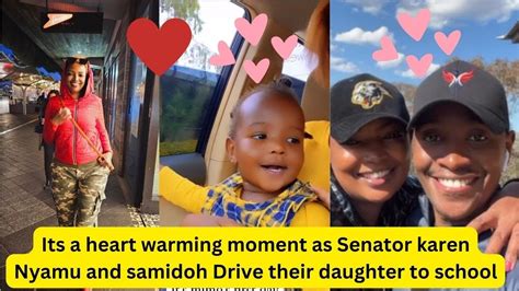 Its A Lovely Moment As Senator Karen Nyamu And Samidoh Drive Their