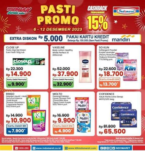 Promo JSM Indomaret 9 Desember 2023 Ekstra Diskon Rp 5 000 Harga Mulai