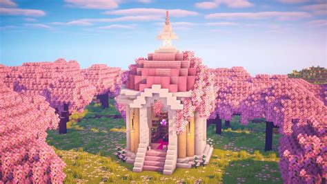 Minecraft How To Build A Cherry Blossom Gazebo Enchanting Room